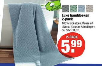 ALDI Luxe Handdoeken 2-Pack aanbieding