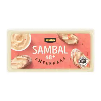 Jumbo Jumbo sambal smeerkaas 48+ 200g aanbieding