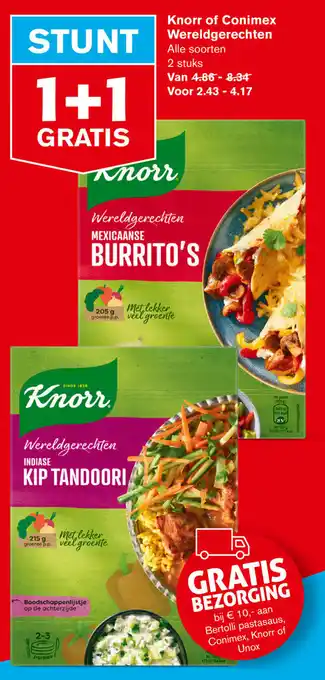 Hoogvliet Knorr of Conimex Wereldgerechten aanbieding