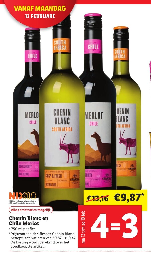 Chenin Blanc En Chile Merlot Aanbieding Bij Lidl