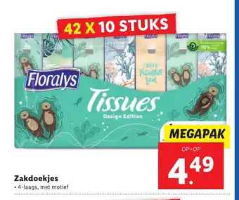 Lidl Zakdoekjes 42 x 10 stuks aanbieding