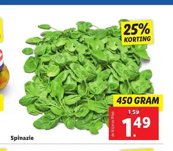 Lidl Spinazie 450 gram aanbieding