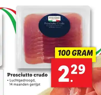 Lidl Prosciutto crudo 100 gram aanbieding