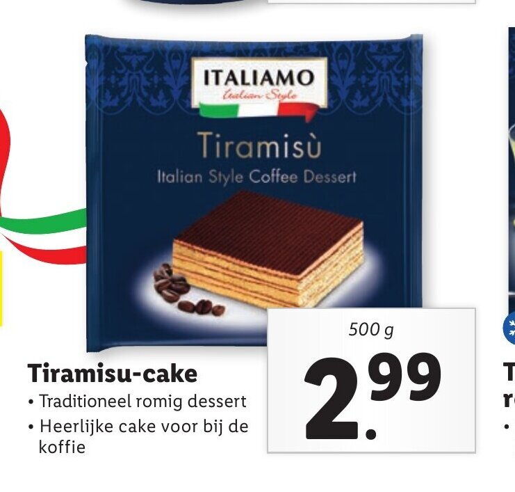 Tiramisucake 500 g aanbieding bij Lidl