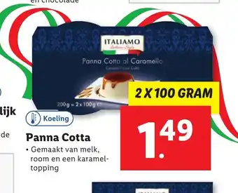 Lidl Panna Cotta 2 x 100 gram aanbieding