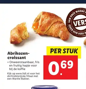 Lidl Abrikozen-croissant per stuk aanbieding