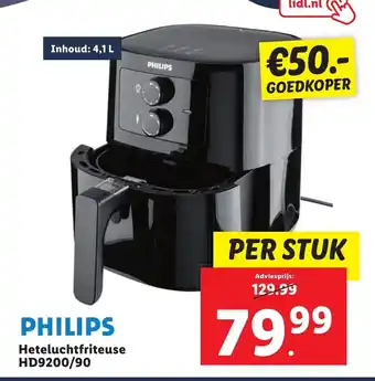 Lidl Philips Heteluchtfriteuse HD9200/90 aanbieding