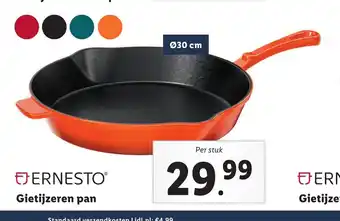 Lidl Ernesto Gietijzeren pan 30 cm aanbieding