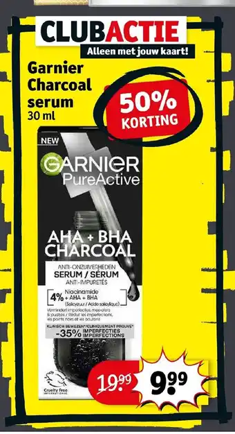 Kruidvat Garnier Charcoal serum 30 ml aanbieding