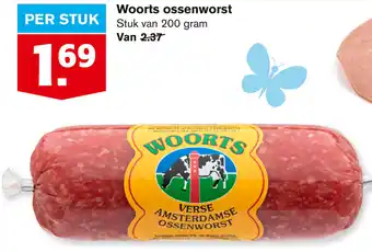 Hoogvliet Woorts ossenworst 200g aanbieding