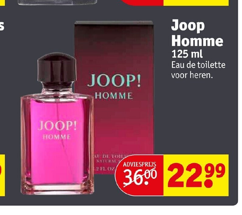 Joop Homme 125 ml aanbieding bij Kruidvat