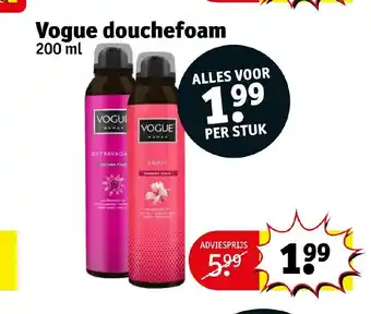 Kruidvat Vogue douchefoam 200 ml aanbieding