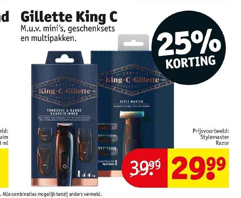 Gillette King C Stylemaster Razor aanbieding bij Kruidvat