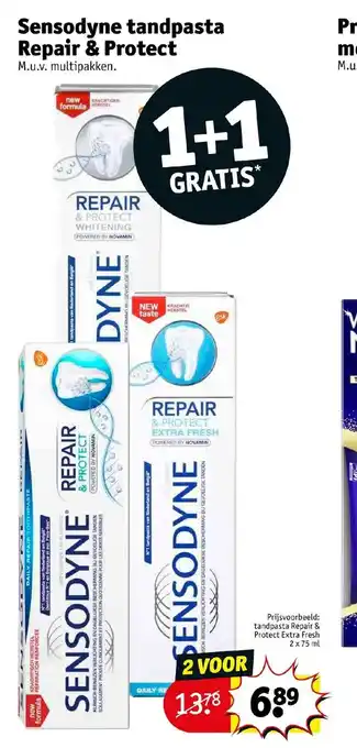 Kruidvat Sensodyne tandpasta Repair & Protect aanbieding