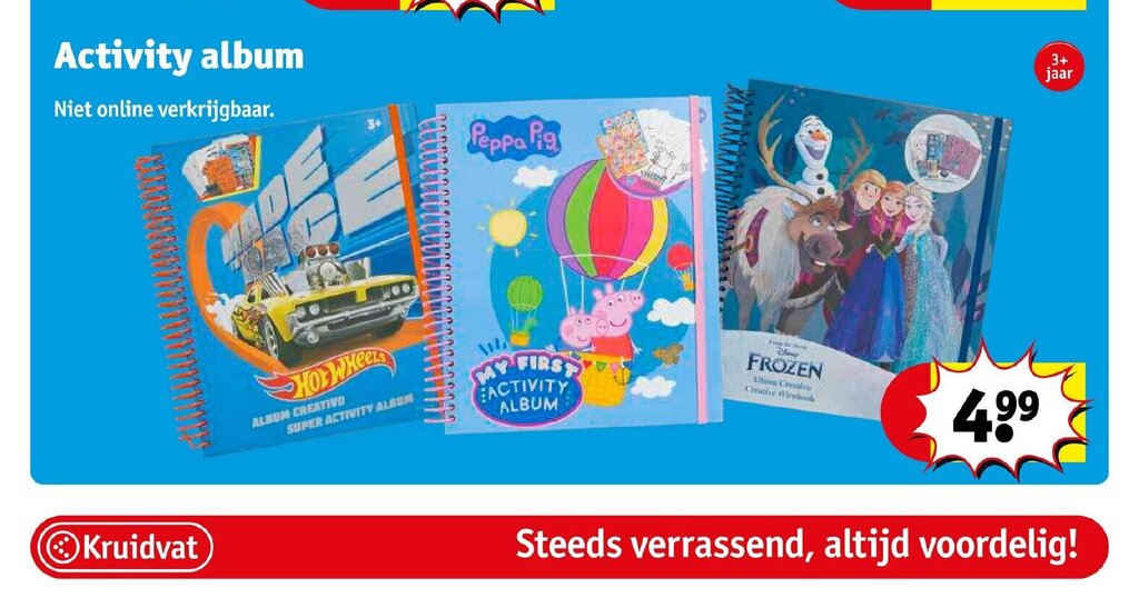 Activity album aanbieding bij Kruidvat
