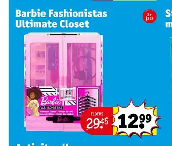 Kruidvat Barbie Fashionistas Ultimate Closet aanbieding