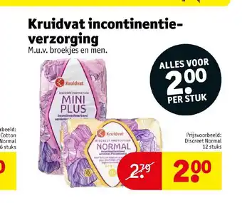 Kruidvat Incontinentieverzorging aanbieding