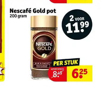 Kruidvat Nescafe Gold pot 200 gram aanbieding