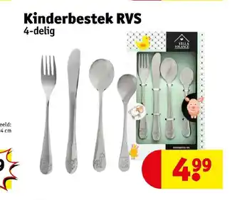 Kruidvat Kinderbestek RVS 4-delig aanbieding