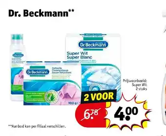 Kruidvat Dr. Beckmann Super Wit 2 stuks aanbieding