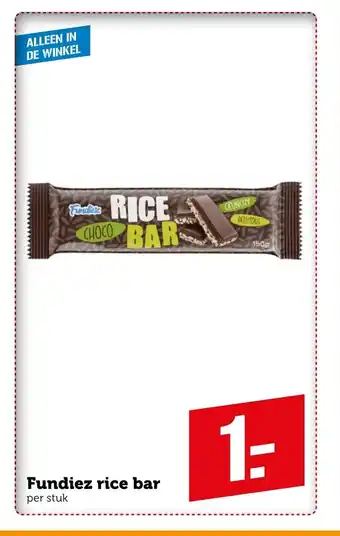 Coop Fundiez rice bar aanbieding