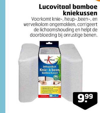 Trekpleister Lucovitaal bamboe kniekussen aanbieding