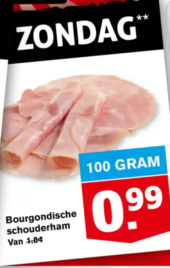 Hoogvliet Bourgondische schouderham 100g aanbieding