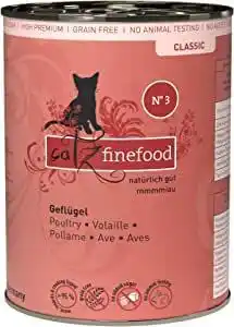 Amazon Catz finefood n° 3 gevogelte fijne kost kattenvoer nat en verfijnd met paardenbessen & paardenbloemen, 6 x 400 g blikken aanbieding