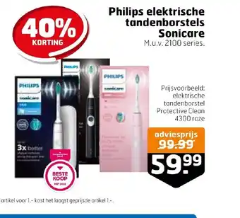 Trekpleister Philips elektrische tandenborstels Sonicare aanbieding