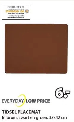 Jysk Tidsel placemat aanbieding