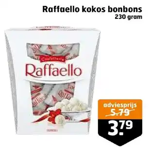 Trekpleister Raffaello kokos bonbons 230g aanbieding