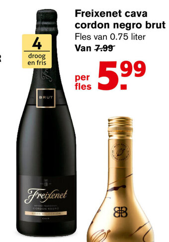 Hoogvliet Freixenet Cava Cordon negro brut 750ml aanbieding