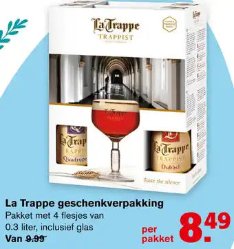 Hoogvliet La Trappe geschenkverpakking 4*300ml aanbieding