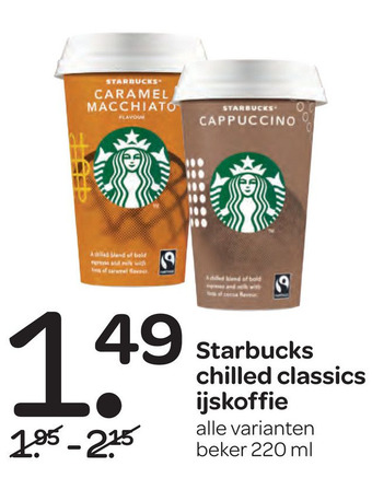 Spar Starbucks chilled classics SSICS ijskoffie aanbieding