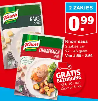 Hoogvliet Knorr saus 2*27-46g aanbieding