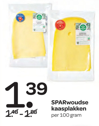 Spar SPARwoudse kaasplakken aanbieding