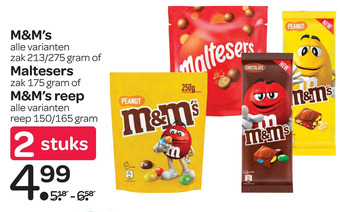 Spar M&M's aanbieding