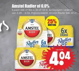 Dirk Amstel radler of 0.0% aanbieding