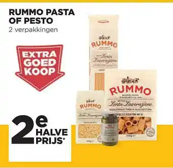 Jumbo Rummo pasta of pesto aanbieding