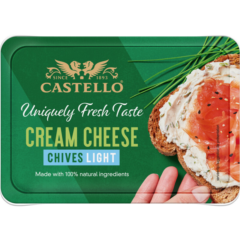 Castello cream cheese zuivelspread bieslook light aanbieding bij Albert