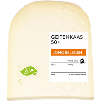 Albert Heijn Ah biologisch geitenkaas jong belegen 50+ stuk aanbieding