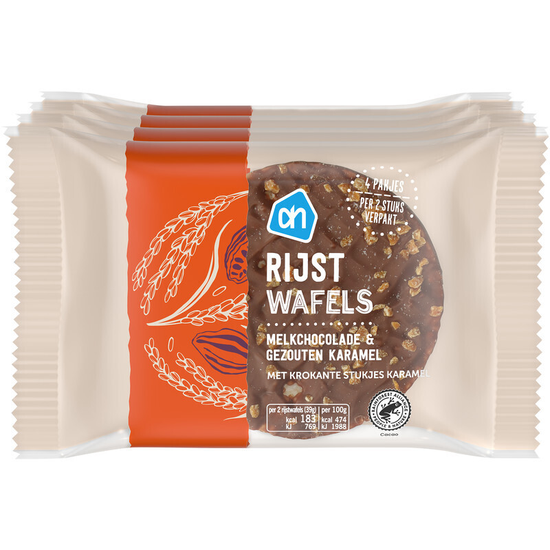Ah rijstwafels melkchocolade 4pack aanbieding bij Albert Heijn
