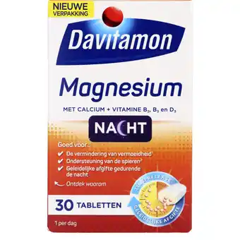 Albert Heijn Davitamon magnesium tabletten voor de nacht aanbieding