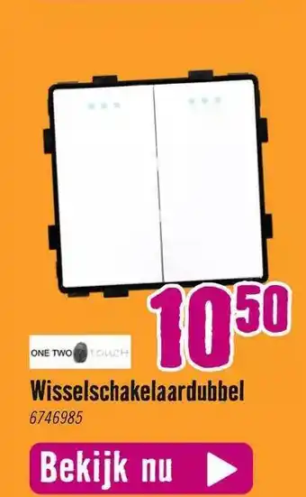 Hornbach One two touch wisselschakelaardubbel aanbieding