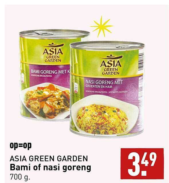 Asia green garden bami of nasi goreng aanbieding bij ALDI