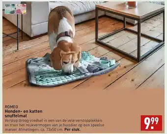 ALDI Romeo honden- en katten snuffelmat aanbieding