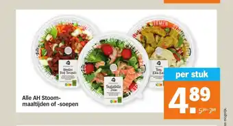 Albert Heijn All AH Stoommaaltijden of -soepen per stuk aanbieding