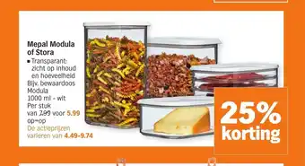 Albert Heijn Mepal Modula of Stora 1000 ml aanbieding