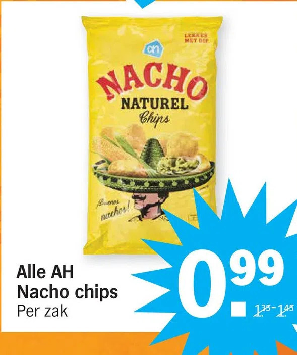 Alle ah nacho chips aanbieding bij Albert Heijn