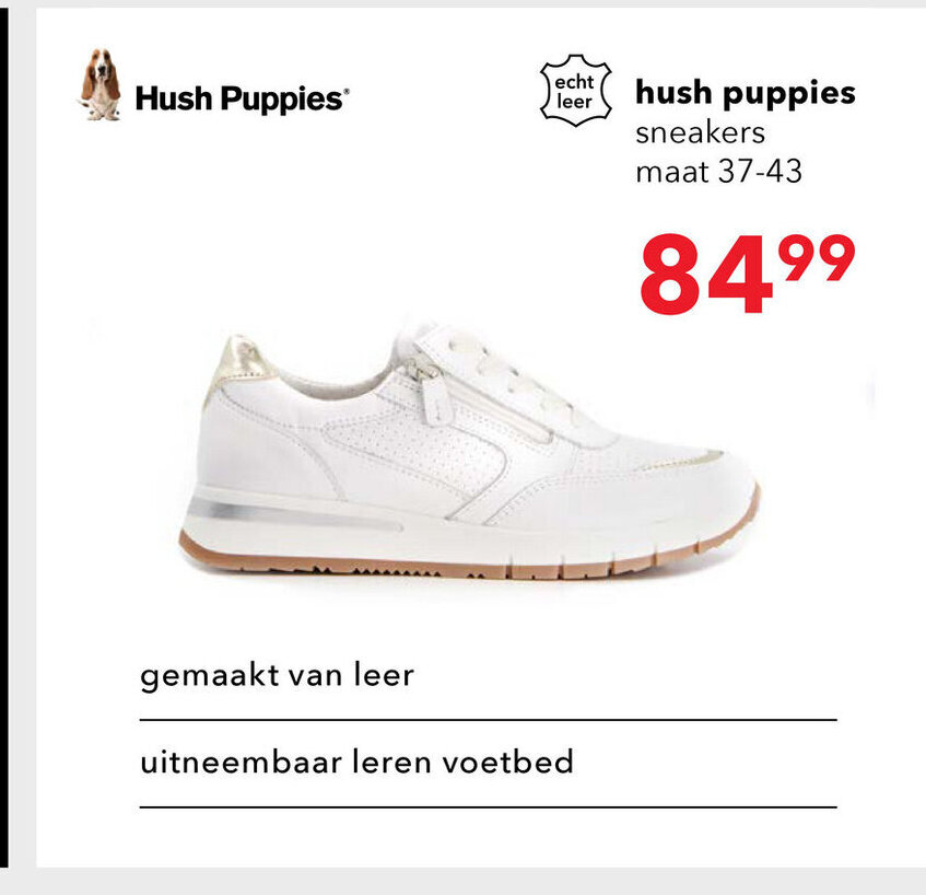 Hush puppies sneakers maat 37-43 aanbieding bij Scapino